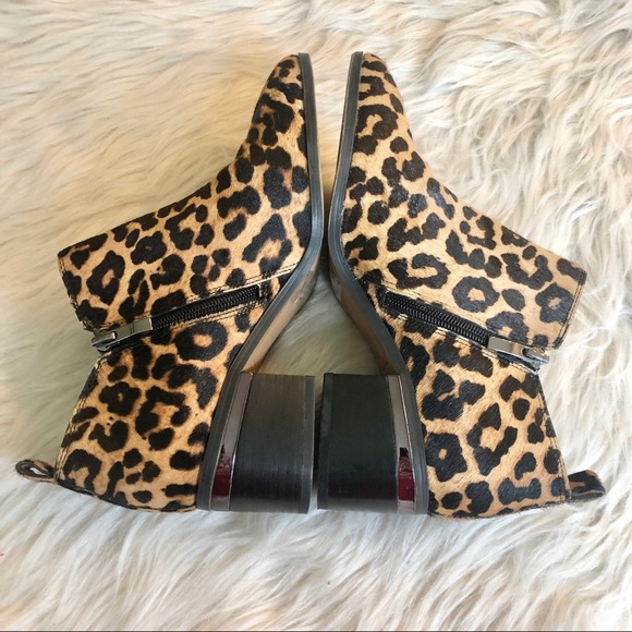 Franco Sarto | Leopard Print Arden Calf Hair Ankle Booties Size 7W (wide) - Picture 5 of 8